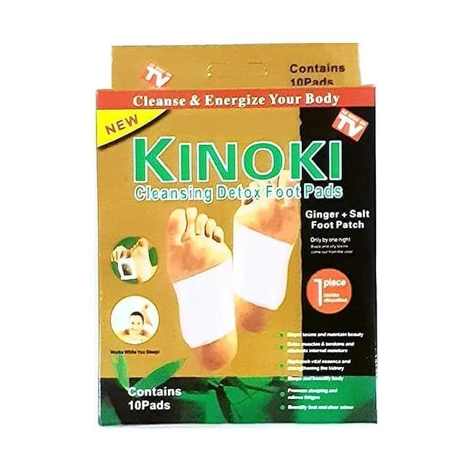 Kinoki Fat Loss & Detox Foot Patches 10 Adhesive Pads Kit Natural Unwanted Toxins Remover - Get Slim in 30 days