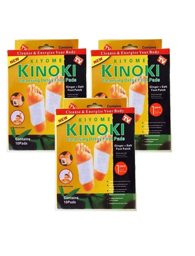Kinoki Fat Loss & Detox Foot Patches 10 Adhesive Pads Kit Natural Unwanted Toxins Remover - Get Slim in 30 days